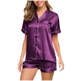 Seiden-Kurzarm-Pyjama für Damen