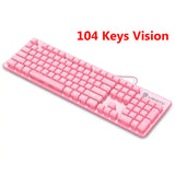 Niedliches rosa kabelgebundenes Tastatur- und Maus-Set