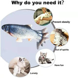 Katzen USB Ladegerät Interaktives Spielzeug Fisch