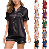 Seiden-Kurzarm-Pyjama für Damen