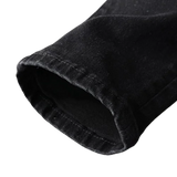 Schwarzes Bandana Ripped Jeans
