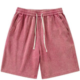 Kurze Baumwoll-Sweatshorts im Used-Look für den Sommer