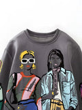 Damen Mode Bedruckte Basic Sweatshirts