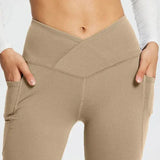 Yoga-Leggings mit ausgestelltem Bein
