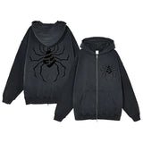 Bedruckte Kapuzenpullover mit Reißverschluss