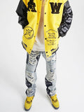 Herren-Jeans mit Rissen und Fransen
