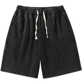 Kurze Baumwoll-Sweatshorts im Used-Look für den Sommer