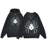 Bedruckte Kapuzenpullover mit Reißverschluss