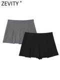 High Waist Weite Falten Shorts Röcke