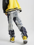 Herren-Jeans mit Rissen und Fransen