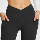 Yoga-Leggings mit ausgestelltem Bein