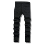 Schwarze Python-Jeans