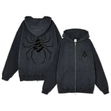 Bedruckte Kapuzenpullover mit Reißverschluss
