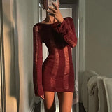 Puloru Sexy Strickkleid mit Cutouts