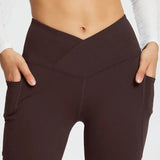 Yoga-Leggings mit ausgestelltem Bein