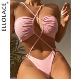 Sexy Neckholder Einteiler Badeanzug