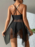 Transparente Mesh-Bademode für Damen