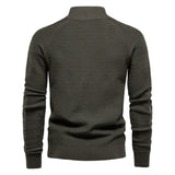Herren-Cardigan mit Knopfleiste und Mock Neck